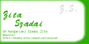 zita szadai business card